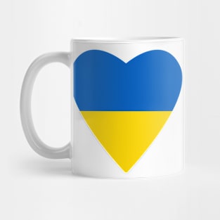 heart Ukraine flag, Mug